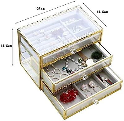 Kutija za odlaganje nakita Pnom Penh Staklena kutija za skladištenje nakita Ogrlice naušnice prsten