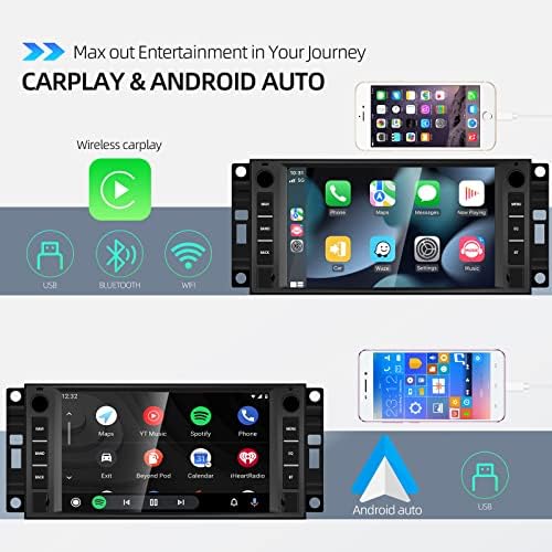 Bežični Carplay i Android Auto 7 Car STEREO HD dodirni ekran za Chevrolet / Chrysler / Jeep / Dodge podrška
