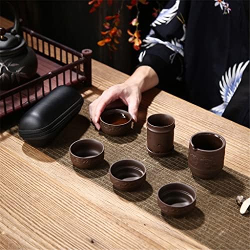 N / A 4pcs Ljubičasta čajna čaj čaja 1 komad čajnik i čaj filter Sve u prijenosnoj vrećici Kineski čaj Kultura