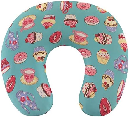 Sweet Cupcake Donut Putni jastuk i nosač za glavu i vrat jastuk memorijski pjena u obliku glavnog