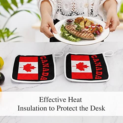 Kanada Držači za lončari zastava otporne na toplinu Toplinski jastučići za kuhanje kuhinje dvodijelni set