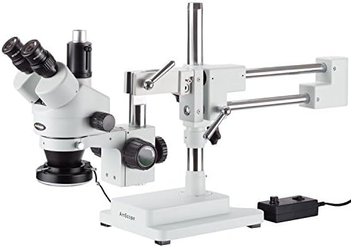 AMSCOPE 7X-45x Simul-focal stereo zumirani mikroskop na dvostrukom nosaču nosača sa 144 LED zvona