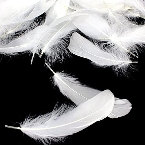 Zamihalaa 20 / 100kom pahuljasto gusko bijelo perje Plumas DIY perje za nakit Izrada šešira dekoracija