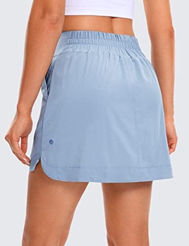 CRZ joga ženska suknja za tenis Brza suh golf suknja Visoko struk Atletski trening koji vodi linijske ležerne