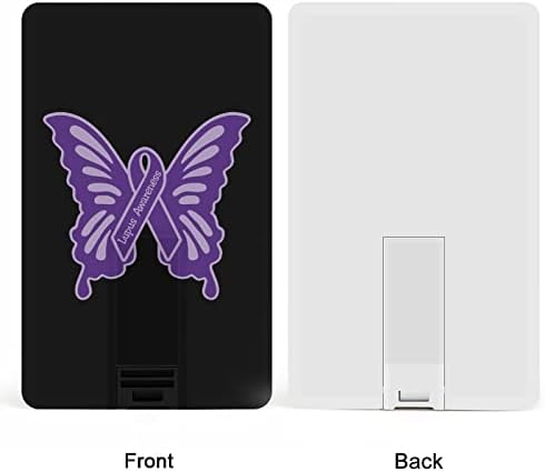 LUPUS Svjesnost Leptir USB pogon dizajn kreditne kartice USB Flash Drive U Disk Thumb Drive 32g