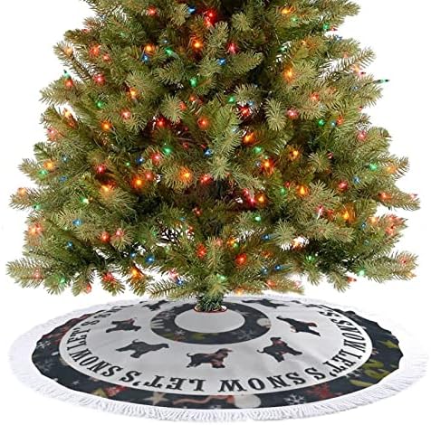 Silhoueta s božićnim drvom s tasselom, božićni pas Silhouette Xmas Tree Mat, 30 Snow božićna stabla