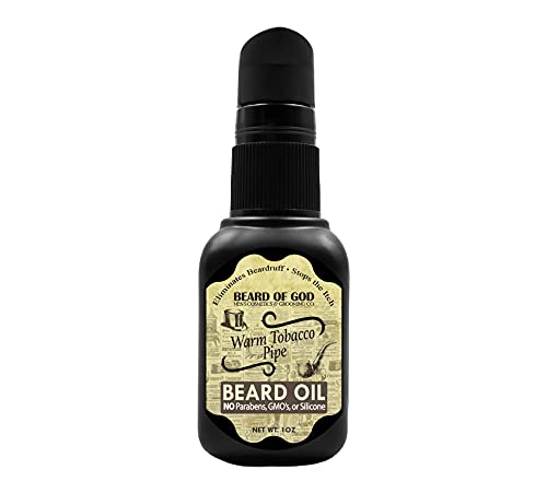 Topla duhanska cijev - 1oz. Hranidba brade ulje i putokaz - prirodna, organska i ručno izrađena u SAD-u brade Božjeg brada