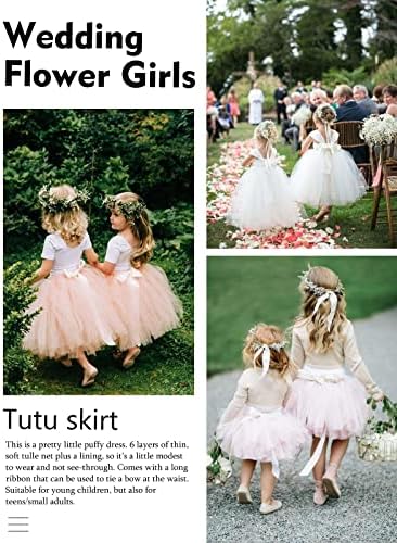 PLIKSUVER djevojke Tutu suknje, 7 slojeva Tulle suknja princeza Tutus za djevojčice 3-8 godina