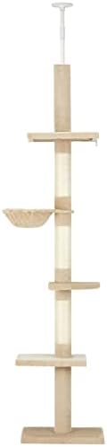 Avocahom Cat Tree 5-slojni mačji toranj od poda do plafona 103 -111 Podesiva visina, visoka štap za penjanje