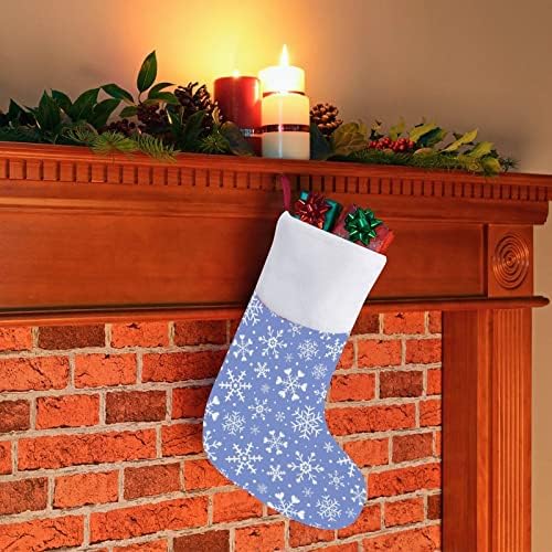 Zimske snežne pahulje Božić viseći čarapa Slatka Santa čarapa za ukrašavanje Xmas Tree ukrasi