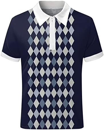 Muška opruga i ljetni modni rever sa zatvaračem s kratkim rukavima majica s majicom za majicu Top