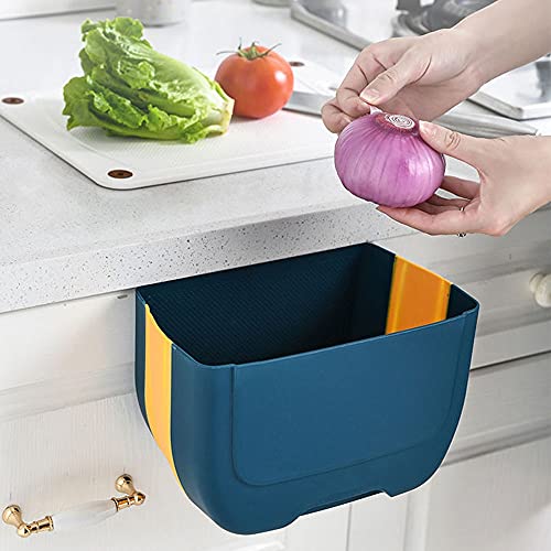 Zukeeljeljt smeće može malo viseći kuhinjski kantu za smeće, sklopivi mini smeće kanti za kabinet,