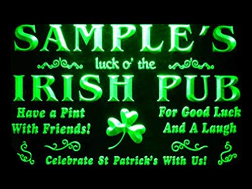 Ime personalizirana prilagođena sreća o ' irski Pub Neonski svjetlosni znak Svetog Patrika