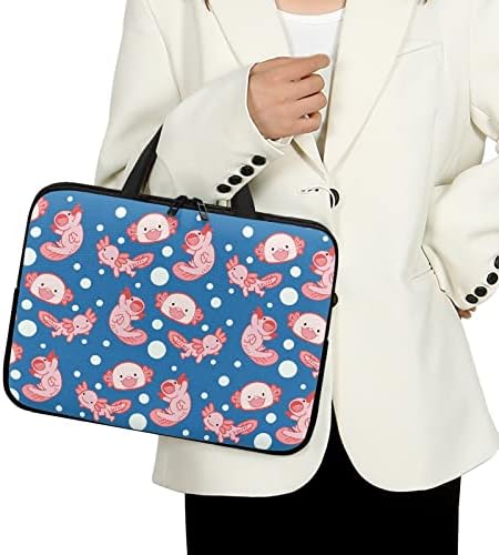 Dreaweet Axolotl Cartoon laptop tote prijenosni laptop torbe za laptop laptop 17-inčni rukav za žene za