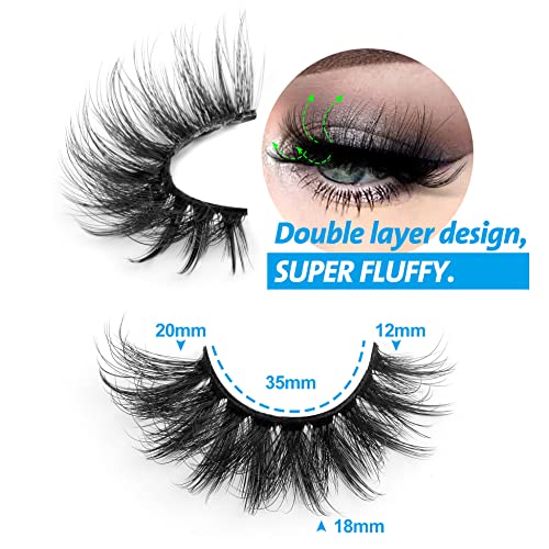 wiwoseo Fairy Fluffy Mink Lashes Peri Cat Eyes Lashes Extension Strip Lashes Angel Lashes Natural