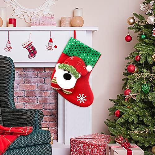 Božićne torbe čarape Poklon torba bombona Božić ukras Božićni mali ukras zanat vitraj stakleni ploča