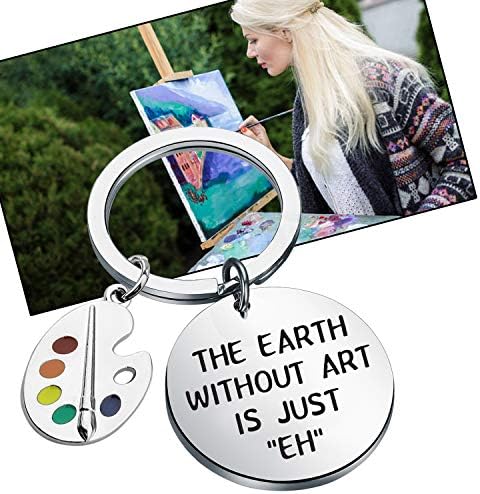 Feelmem Artist paint Palette i četka Charm privjesak privjesak Zemlja Bez umjetnosti je samo Eh