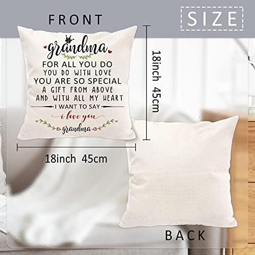 PINATA GRANDMA Gifts Jastuk 18x18 inča, pokloni za baku ukrasna jastučna jastučna jastuka, bake pokloni od