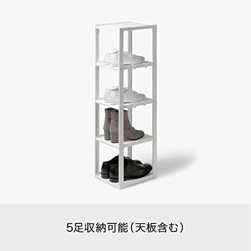 Like-IT stalak za obuću, tanki, 5 slojeva, širina 9,4 x dubina 11,2 x visina 36,6 inča, crna, izrađena u Japanu