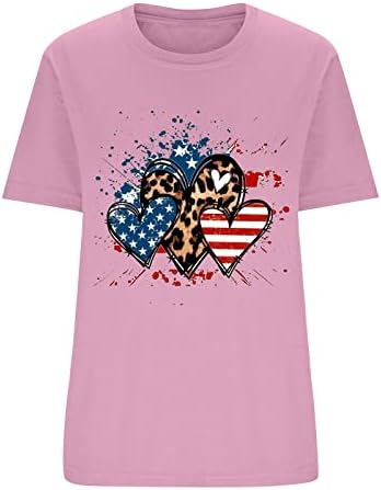 4. jula Vrh za žene 2023 Američki zastavačka zastava Grafički ispis Patriotske majice za majice Dan neovisnosti