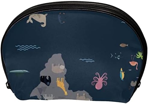 Mala šminkarska torba, patentno torbica Travel Kozmetički organizator za žene i djevojke, crtane životinjske