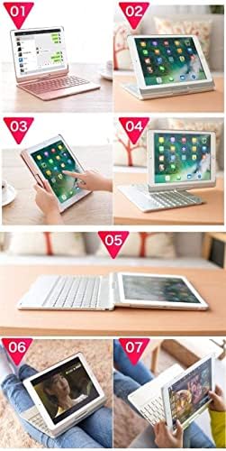 SOUYOYIHI Magnetic 360 rotirajući iPad Mini 6. generacija kućišta tastature Touchpad 7 boja sa pozadinskim osvetljenjem tastatura rotirajuća tanka Folio iPad Mini 6 poklopac tastature