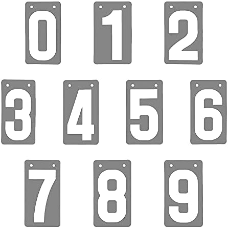Toptie 4 postavlja PVC brojeve kartice, plastični prenosivi 0-9 Flip Scableper, 3-1 / 8 x 5-1 / 2