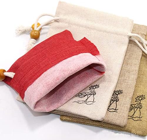 Petunny 30pcs platnene poklon torbe s crtežom, 4 x 5,5 lanene vrećice za vreće za poklon vrećice pakovanje pamučne torbice poklon torbe za vreće nakit