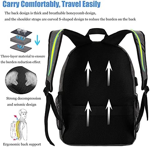 Putni backpack za laptop za žene Muškarci-Veliki učitelj školskog školskog jezika nose na knjigu za teen djevojke