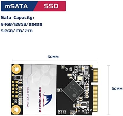 MSATA SSD 64GB SHAKSSSEED Plus Interni mini SATA pogon 3D NAND Solid State za tablete za bilježnice PC-a
