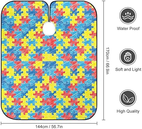 Ovjesnost autizma u boji zagonetka za puzzle Odrasli Barber Cape Lagana stila za rezanje kose