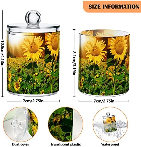 INNEWGO Sunflowers Sunset 2 pamuk pamuk swab držač kuglice organizator plastična čista jarsa sa poklopcima