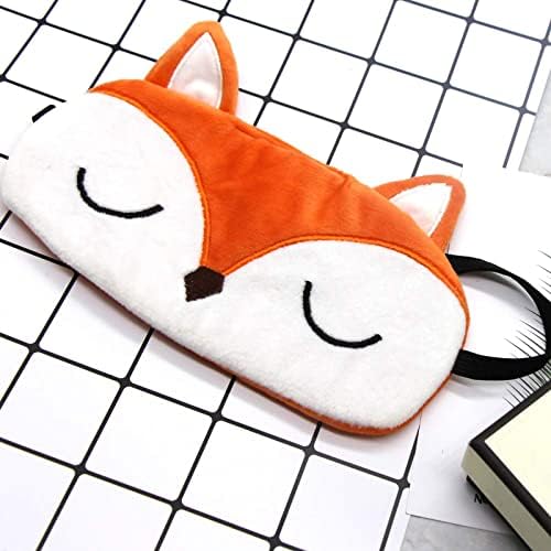 Slatka narandžasta lisica maska za spavanje za oči plišani povez za oči putne maske za spavanje Super meka smiješna