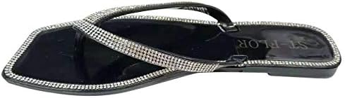 Flip flops za žene na plaži moda izvan klizanja FALT Crystal unutarnje vanjske papuče sandale