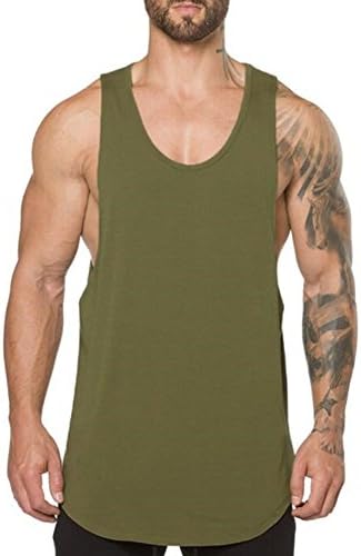 ZUEVI Muscle Tank Tops for Men Cut Open side Bodybuilding Vest teretana trening Stringer majice