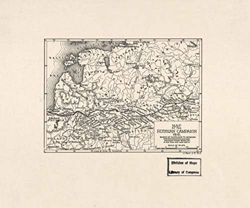 1910 Karta / Karta ruske kampanje 1812 / kampanje / istorija, vojska / vojni Napol