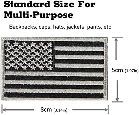 2pcs Premium kuka i petlja SAD američke američke zastave Taktičke zakrpe sa kukom i petljom za ruksake Kape kape kape na kaputima HAPS jakne hlače 8cm x 5cm standardne veličine