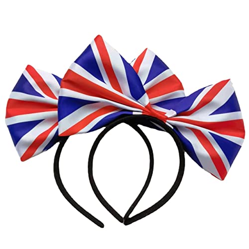 CheeseandU 2kom UK Zastava luk traka za glavu Union Jack traka za glavu Britanski Ujedinjeno