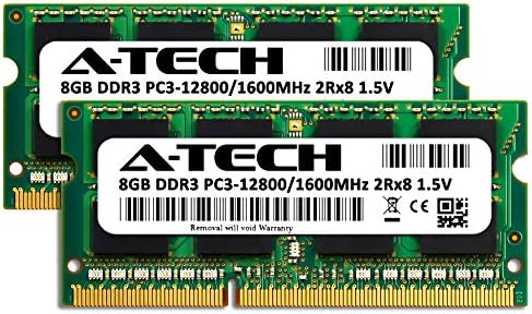 A-Tech 16GB komplet memorije RAM za Toshiba satelit C855D-S5303 - DDR3 1600MHz PC3-12800 Non ECC SO-DIMM 2RX8 1.5V - Laptop & Notebook