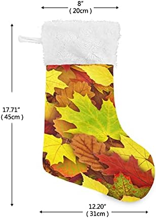 Alaza Božićne čarape Jesen lišće Classic Personalizirani veliki ukrasi za čarape za obiteljski odmor