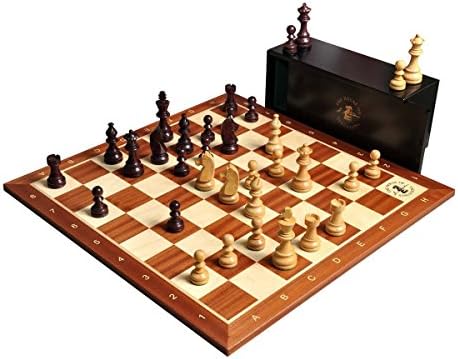 Šampionska serija šahovski Set, kutija, & amp; kombinacija ploča-Purpleheart pozlaćena-od strane