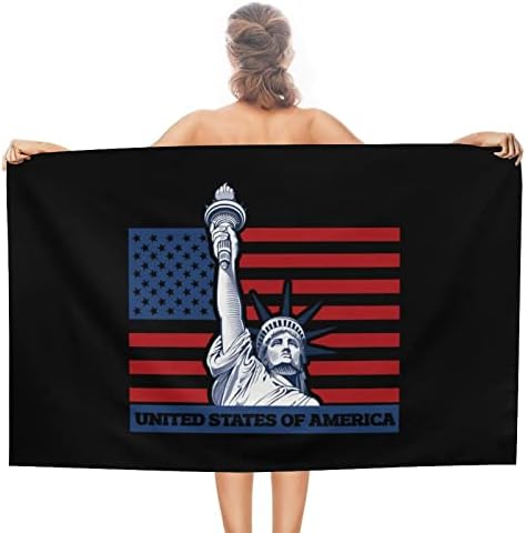 Kip Liberty SAD zastave za zastavu Odrasli ručnik na plaži Veliki ćebe Brzo sušenje ručnika za