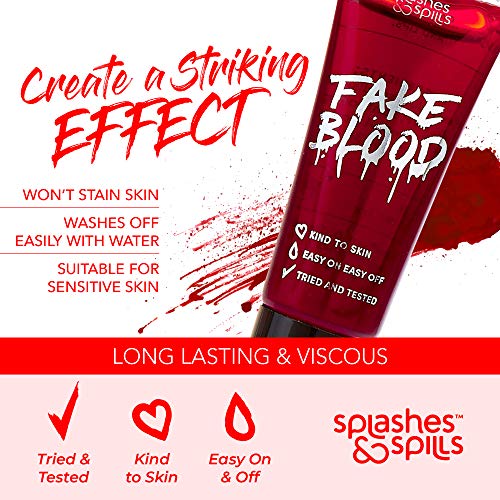 Realistična lažna krv-boja za lice i tijelo-10ml - pretvarajte se u kostim i Dotjerajte šminku prskanjem & izlijevanje-novo & poboljšana Formula!