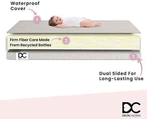 Delta Dječiji sklopivi prijenosni Mini krevetić za bebe sa 1,5-inčnim madracem - Greenguard Gold Certified,