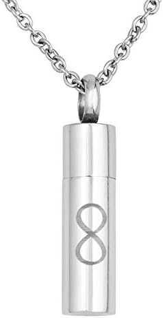 Mzc nakit cilindar kremacija urna ogrlica za pepeo muškarci žene uspomena nakit Memorijalni držač pepela privezak