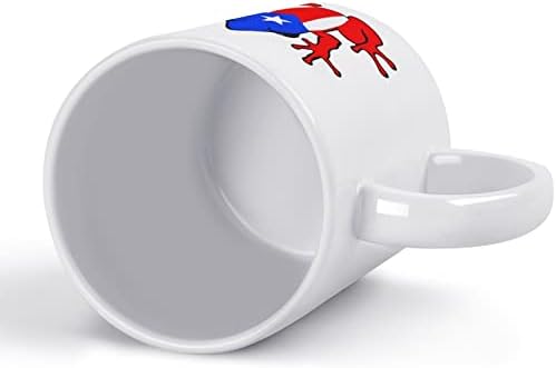 Portoriko Zastava žaba Print šolja Coffee Tumbler keramička šolja za čaj Funny poklon za kancelarijski