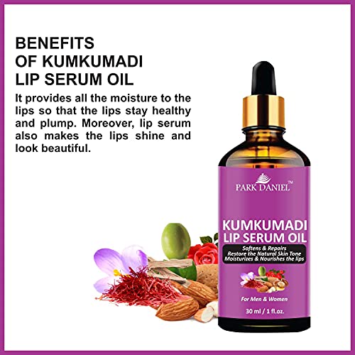 Boomers Premium Kumkumadi ulje seruma za usne - za meke i sjajne Lipscombo pakovanje od 2 bočice od 30 ml, Pink