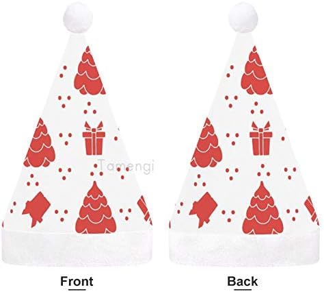 Božić Santa šešir, crveni Božić Božić Holiday šešir za odrasle, Unisex Comfort Božić kape za Novu godinu