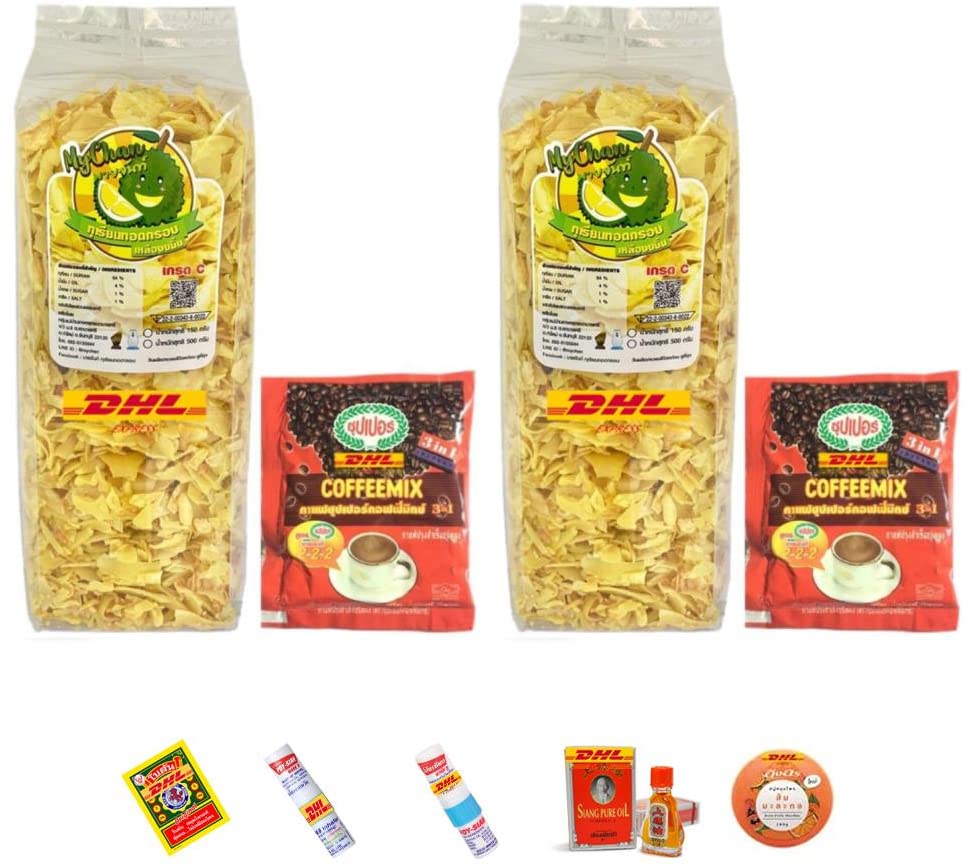 Novi set QN59 Mychan Fried Durian Chips Yellow Hrispy Otop Tajland Voće 5 u 1 hladnoću Formula Biljni šampon