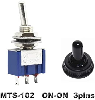 5pcs MTS-102 103 MTS-202 203 Preklopni prekidač 6A 125VAC na SPDT 6mm Mini prekidač DPDT isključen na vodootpornu kapicu